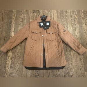 Moose Knuckles Unisex Tan Quilted Shirt Jacket